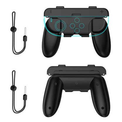 For Nintendo Switch 2 Joy-Con Controllers  2-in-1 Detachable Grip for Dual/Single-Hand Use(Black) - Gamepads by buy2fix | Online Shopping UK | buy2fix