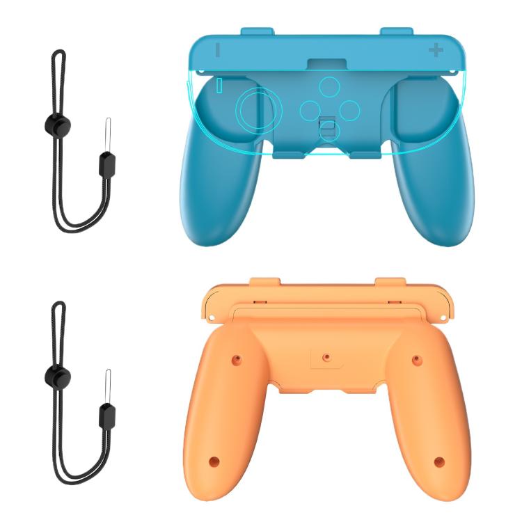 For Nintendo Switch 2 Joy-Con Controllers  2-in-1 Detachable Grip for Dual/Single-Hand Use(Blue Orange) - Gamepads by buy2fix | Online Shopping UK | buy2fix