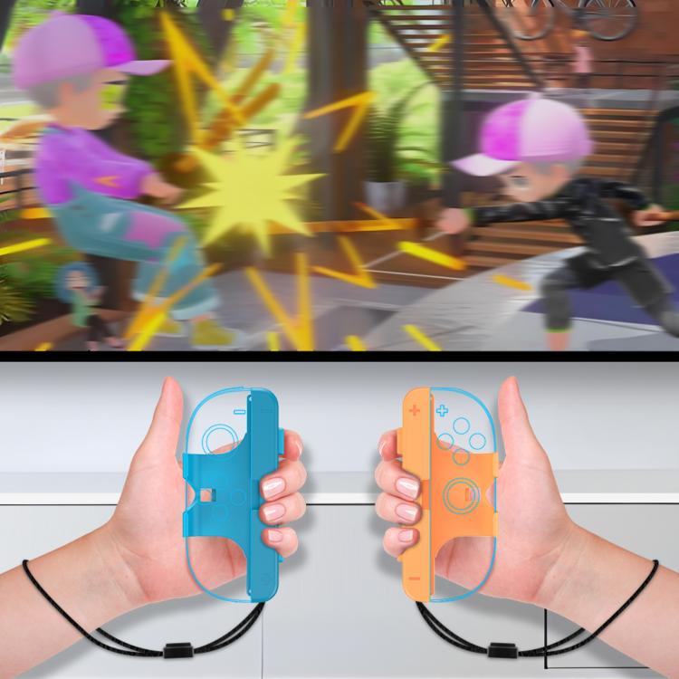 For Nintendo Switch 2 Joy-Con Controllers  2-in-1 Detachable Grip for Dual/Single-Hand Use(Blue Orange) - Gamepads by buy2fix | Online Shopping UK | buy2fix