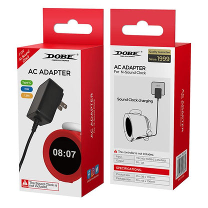 For Nintendo Sound Clock Alarmo DOBE 15W Slow Charger Power Adapter Replacement AC Charger US Plug - Charger & Power by DOBE | Online Shopping UK | buy2fix