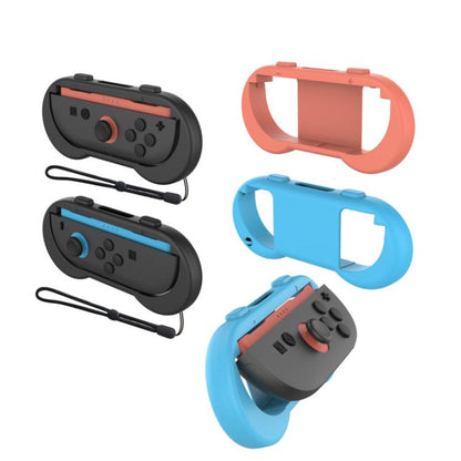 For Nintendo Switch 2 Joy-Con 1pair Comfort Grip with Adjustable Wrist Band(Blue Red) - Others by buy2fix | Online Shopping UK | buy2fix