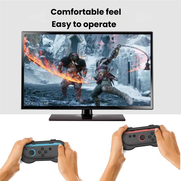 For Nintendo Switch 2 Joy-Con 1pair Comfort Grip with Adjustable Wrist Band(Black) - Others by buy2fix | Online Shopping UK | buy2fix