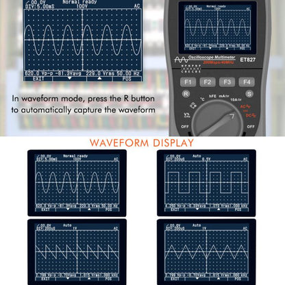 TOOLTOP ET827 Oscilloscope Multimeter 200Msps Sampling Rate 40MHz Oscilloscope + Multimeter 2 In 1 - Digital Multimeter by TOOLTOP | Online Shopping UK | buy2fix