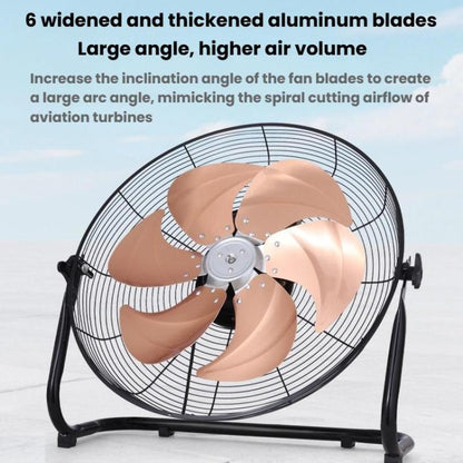 14 inch 4 Gears 5 Blades Powerful High Power Floor Fan Industrial Electric Fan, CN Plug - Electric Fans by buy2fix | Online Shopping UK | buy2fix