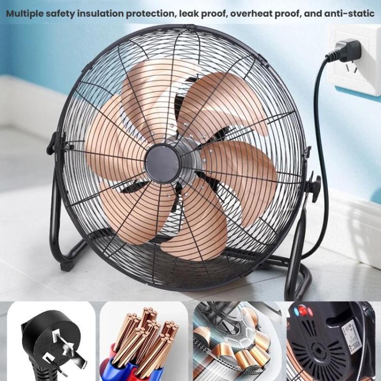 16 inch 8 Gears 6 Blades Powerful High Power Floor Fan Industrial Electric Fan, CN Plug - Electric Fans by buy2fix | Online Shopping UK | buy2fix