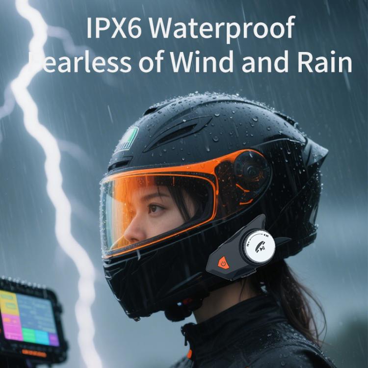 M9 Motorcycle Helmet Bluetooth Headset IPX6 Waterproof,  Auto Answer, HD Sound for Riders/Delivery/Group Intercom(Black) - Motorcycle Walkie Talkie by buy2fix | Online Shopping UK | buy2fix