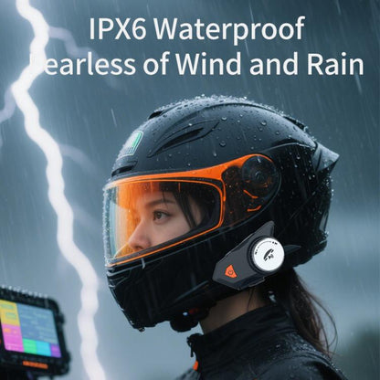 M9 Motorcycle Helmet Bluetooth Headset IPX6 Waterproof,  Auto Answer, HD Sound for Riders/Delivery/Group Intercom(Black) - Motorcycle Walkie Talkie by buy2fix | Online Shopping UK | buy2fix