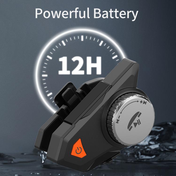 M9 Motorcycle Helmet Bluetooth Headset IPX6 Waterproof,  Auto Answer, HD Sound for Riders/Delivery/Group Intercom(Black) - Motorcycle Walkie Talkie by buy2fix | Online Shopping UK | buy2fix