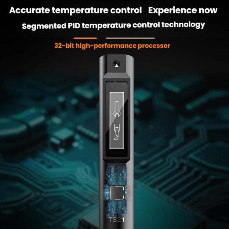 100W Intelligent Precision Aluminum Alloy Soldering Iron With Light, Model: TS21-KU Set - Electric Soldering Iron by buy2fix | Online Shopping UK | buy2fix