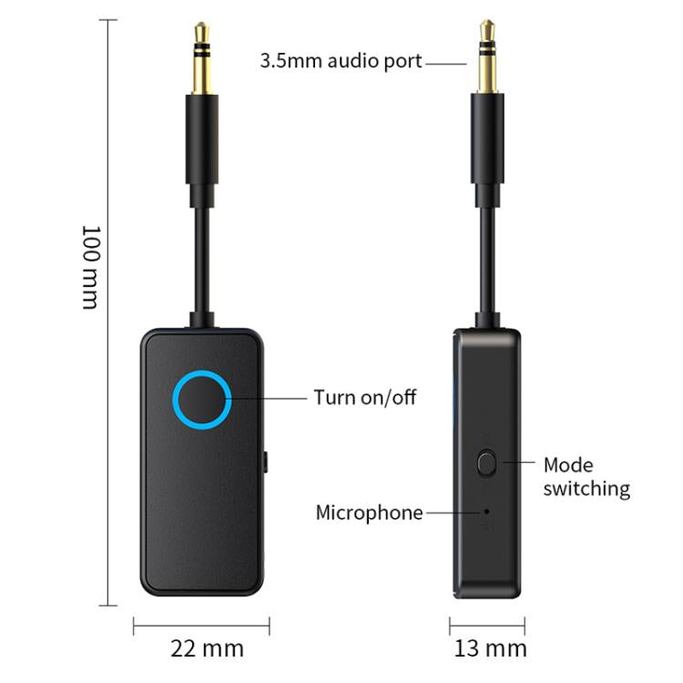 2-In-1 Bluetooth 5.4 Audio Adapter Transmitter/Receiver 3.5mm AUX For Car/TV/Headphones - Audio Receiver Transmitter by buy2fix | Online Shopping UK | buy2fix