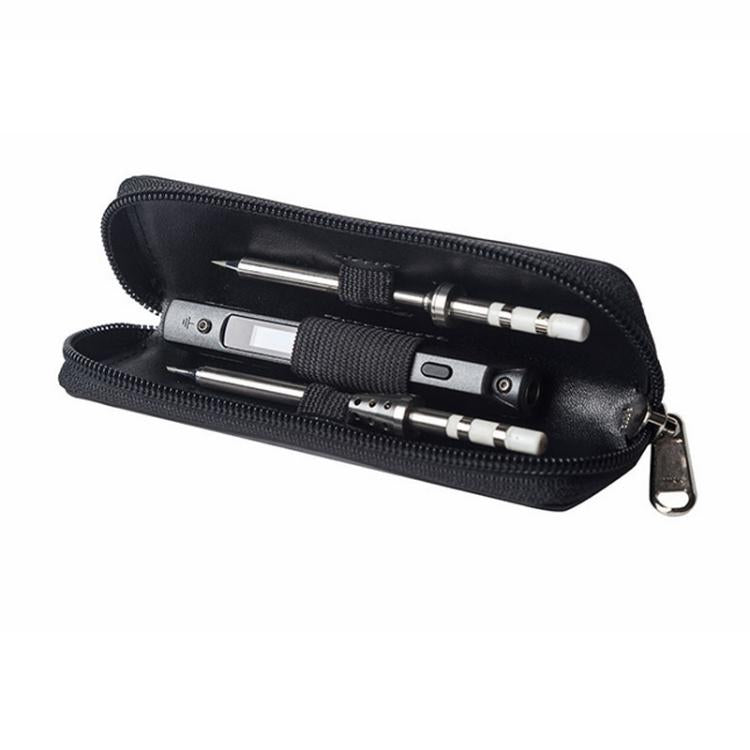 Microfiber Leather Soldering Iron Portable Tool Storage Bag(Black) - Others by buy2fix | Online Shopping UK | buy2fix