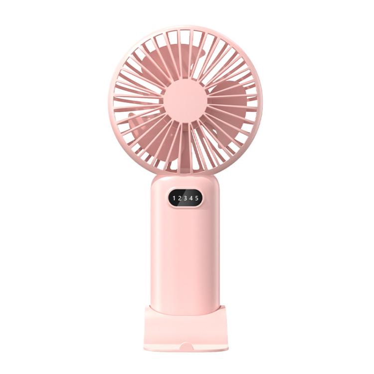 5-speed Wind Speed Handheld USB Charging Small Fan With Desktop Stand(Pink) - Electric Fans by buy2fix | Online Shopping UK | buy2fix