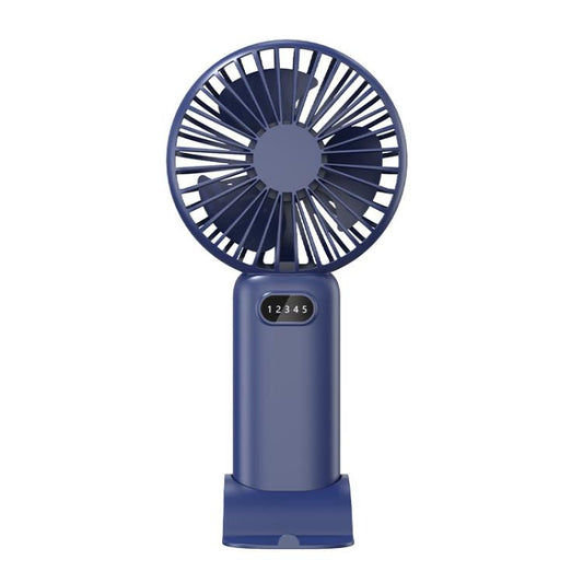 5-speed Wind Speed Handheld USB Charging Small Fan With Desktop Stand(Dark Blue) - Electric Fans by buy2fix | Online Shopping UK | buy2fix