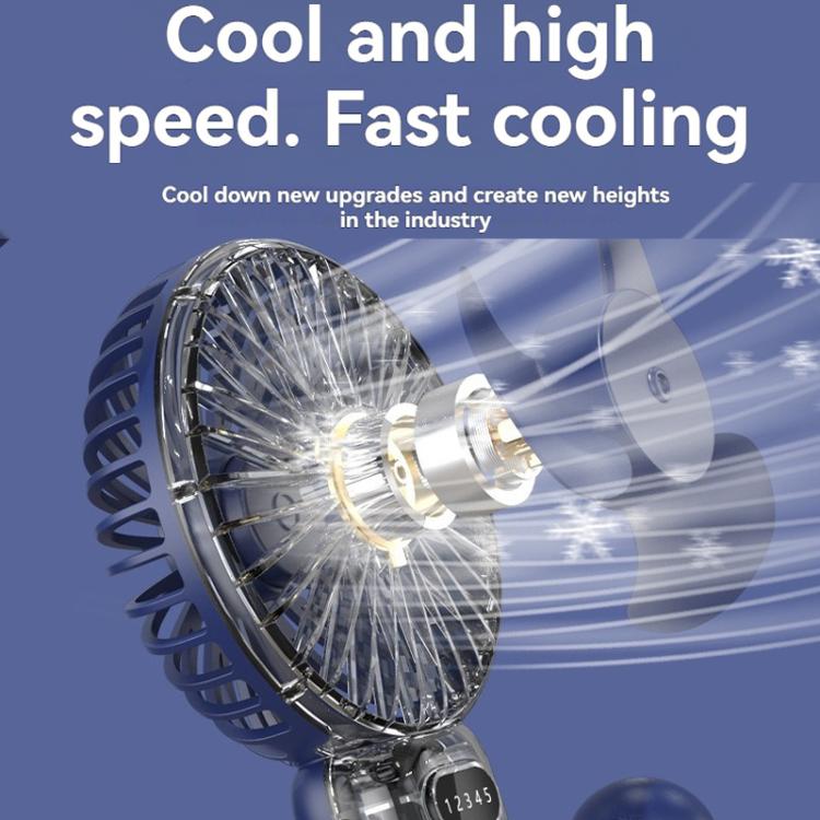 5-speed Wind Speed Handheld USB Charging Small Fan With Desktop Stand(Beige) - Electric Fans by buy2fix | Online Shopping UK | buy2fix