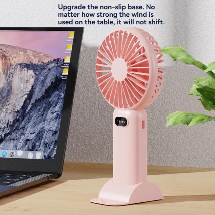 5-speed Wind Speed Handheld USB Charging Small Fan With Desktop Stand(Beige) - Electric Fans by buy2fix | Online Shopping UK | buy2fix