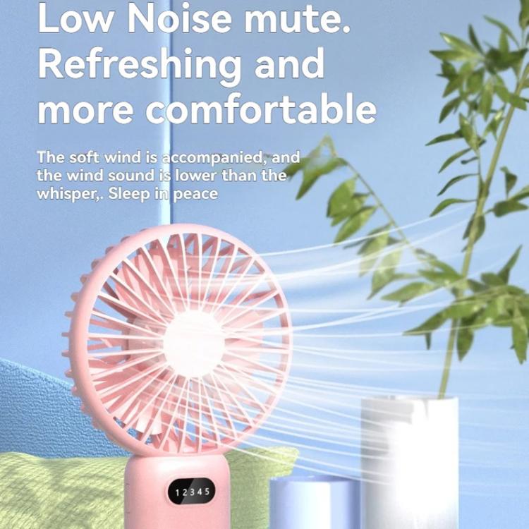 5-speed Wind Speed Handheld USB Charging Small Fan With Desktop Stand(Dark Blue) - Electric Fans by buy2fix | Online Shopping UK | buy2fix