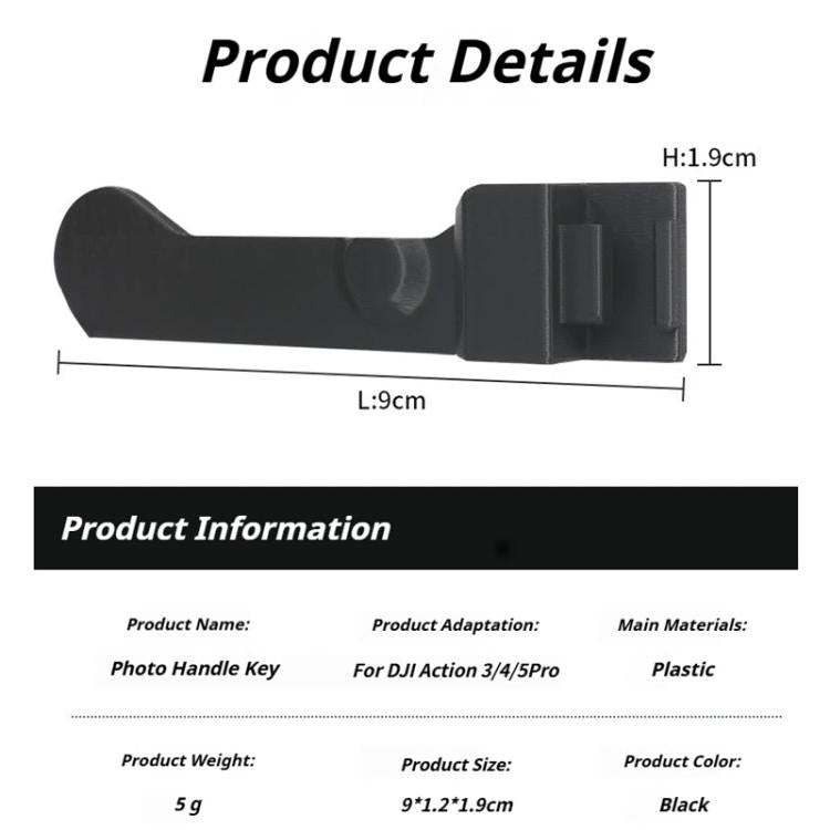 Street Vlogging Handle For DJI Osmo Action 5 Pro / Action 4 / Action 3 Magnetic Grip(Black) - Mount & Holder by buy2fix | Online Shopping UK | buy2fix