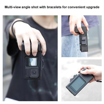 Street Vlogging Handle For GoPro HERO13 Black / 12 Black / 11 Black / 10 Black / 9 Black(Black) - Protective Frame by buy2fix | Online Shopping UK | buy2fix