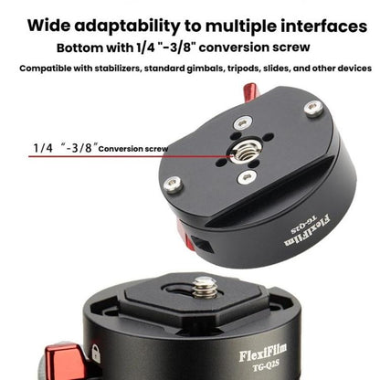 FlexiFilm TG-Q2S Aluminum Alloy Arca Quick Release Plate Gimbal Slide Rail Quick Release Parts(Red) - Quick Release Plate by FlexiFilm | Online Shopping UK | buy2fix