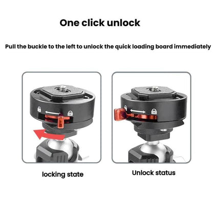 FlexiFilm TG-Q2S Aluminum Alloy Arca Quick Release Plate Gimbal Slide Rail Quick Release Parts(Silver) - Quick Release Plate by FlexiFilm | Online Shopping UK | buy2fix