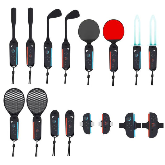 KJH 16-in-1 Motion Sports Kit for Nintendo Switch 2 Joy-Con Detachable Grips with Tennis Racket, Golf Club, Baseball Bat - Others by KJH | Online Shopping UK | buy2fix