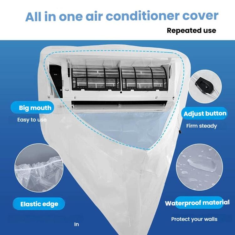 360-degree Full-Coverage AC Cleaning Cover Transparent Air Conditioner Cleaning Kit, Size: Large - Air Conditioner Parts by buy2fix | Online Shopping UK | buy2fix