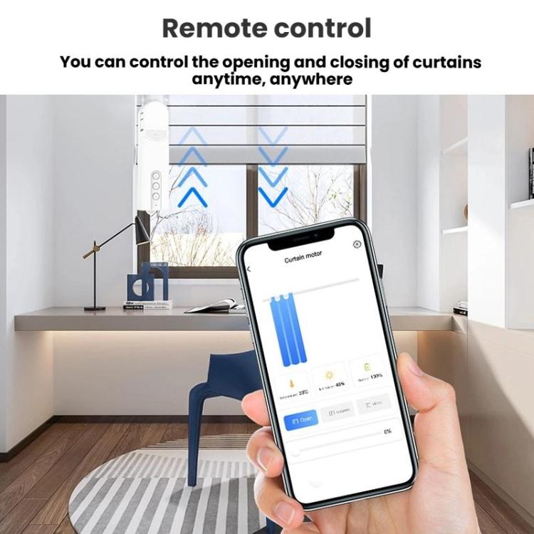 Remote Control Smart Motor Automatic Curtain Pull Cord, Specification: External WiFi Motor - Smart Switch by buy2fix | Online Shopping UK | buy2fix