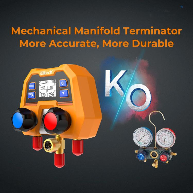 Elitech DMG-2se  Digital Manifold Gauge For HVAC, Refrigeration & AC Systems - Air Conditioner Parts by Elitech | Online Shopping UK | buy2fix