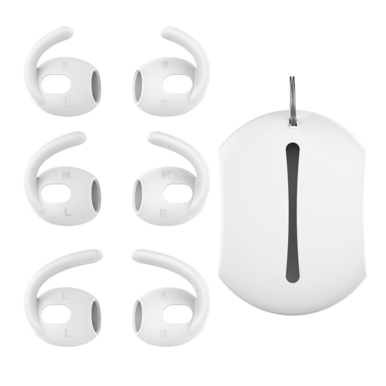 For AirPods 3 AhaStyle PT60-3 3pairs S+M+L Earphone Silicone Soft Ear Covers(White) - Anti-dust & Ear Caps by AhaStyle | Online Shopping UK | buy2fix