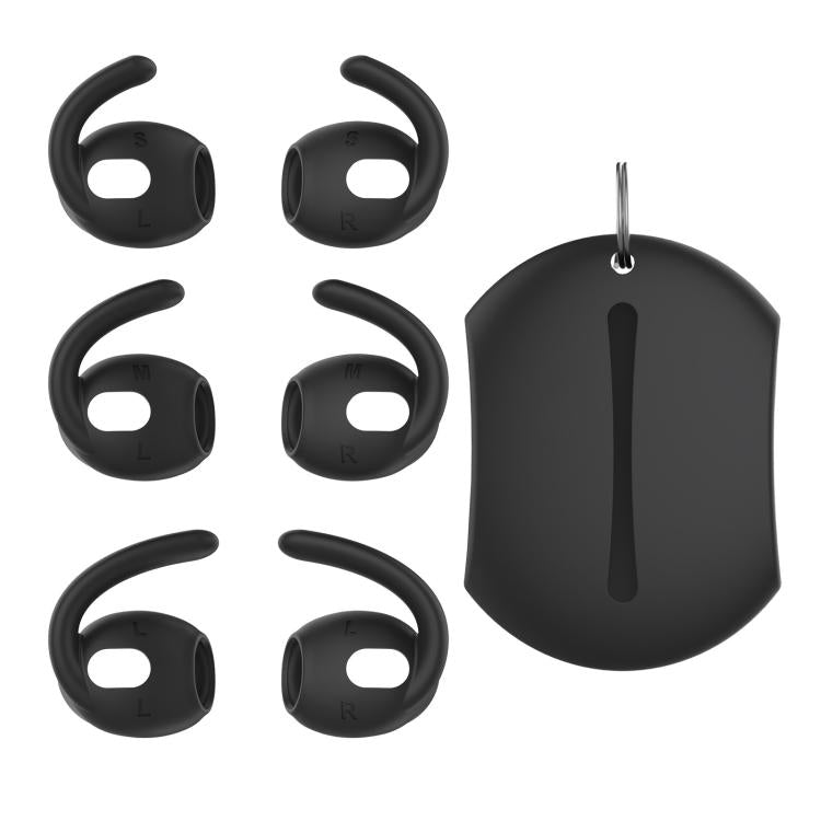 For AirPods 3 AhaStyle PT60-3 3pairs S+M+L Earphone Silicone Soft Ear Covers(Black) - Anti-dust & Ear Caps by AhaStyle | Online Shopping UK | buy2fix