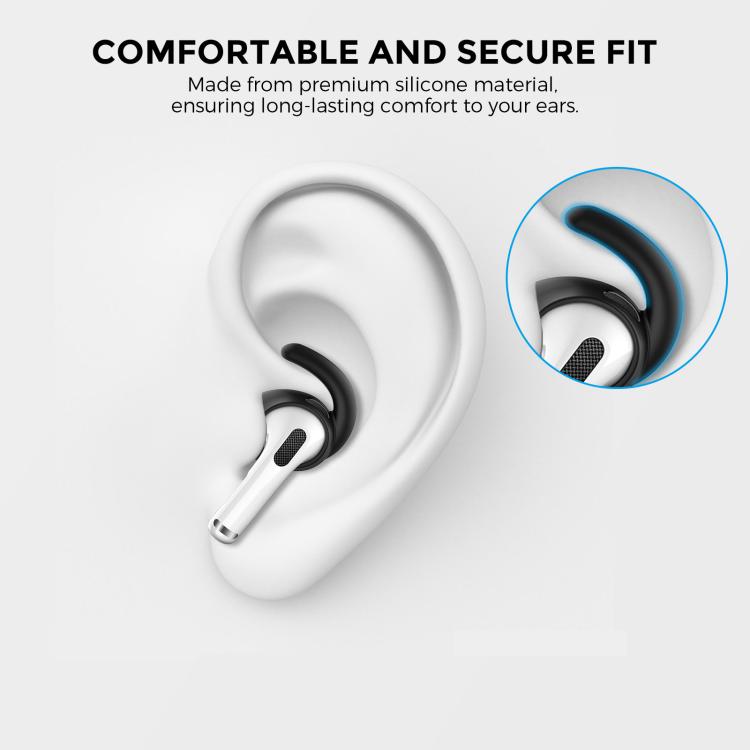 For AirPods 3 AhaStyle PT60-3 3pairs S+M+L Earphone Silicone Soft Ear Covers(Black) - Anti-dust & Ear Caps by AhaStyle | Online Shopping UK | buy2fix