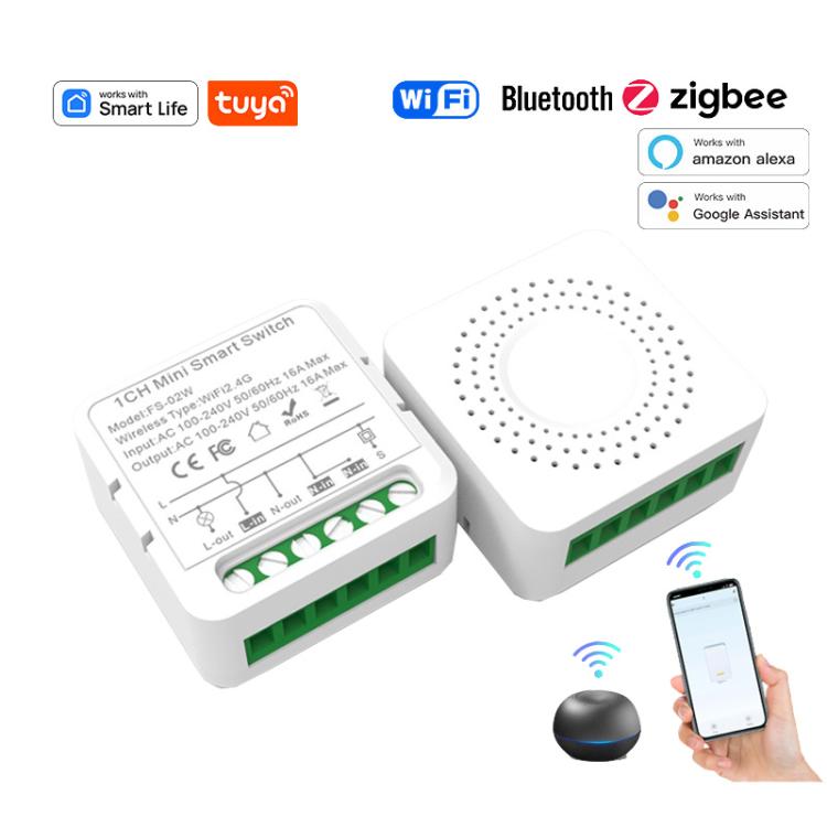 FS-02W 1CH WiFi 16A Smart Switch Voice Timer Switch For Amazon Alexa / Google Assistant - Smart Switch by buy2fix | Online Shopping UK | buy2fix