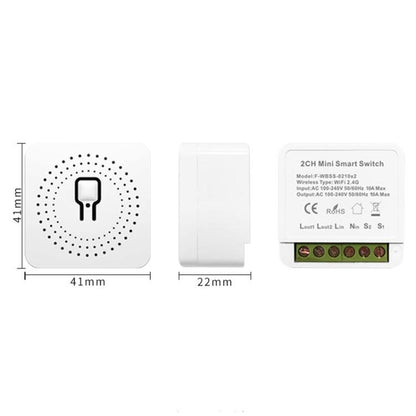 FS-02HZ 2CH ZigBee 16A Smart Switch Voice Timer Switch For Amazon Alexa / Google Assistant - Smart Switch by buy2fix | Online Shopping UK | buy2fix