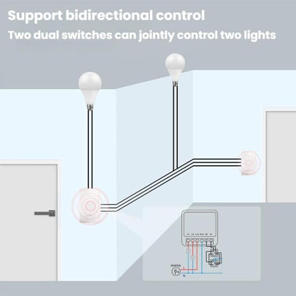 FS-02HW 2CH WiFi+Bluetooth 10A Smart Switch Voice Timer Switch For Amazon Alexa / Google Assistant - Smart Switch by buy2fix | Online Shopping UK | buy2fix