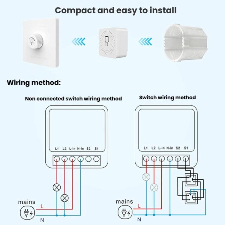 FS-02HW 2CH WiFi+Bluetooth 16A Smart Switch Voice Timer Switch For Amazon Alexa / Google Assistant - Smart Switch by buy2fix | Online Shopping UK | buy2fix