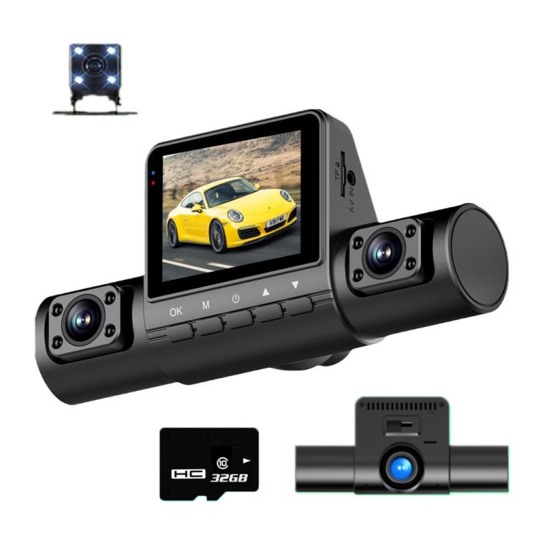 High-Definition 1080P Infrared Night Cision Parking Monitoring Driving Recorder, Specification: 4 Lenses + 32G - Car DVRs by buy2fix | Online Shopping UK | buy2fix