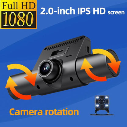 High-Definition 1080P Infrared Night Cision Parking Monitoring Driving Recorder, Specification: 4 Lenses + 32G - Car DVRs by buy2fix | Online Shopping UK | buy2fix