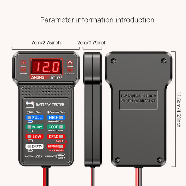 ANENG High-Precision Automobile Battery Tester(BT172) - Electronic Test by ANENG | Online Shopping UK | buy2fix