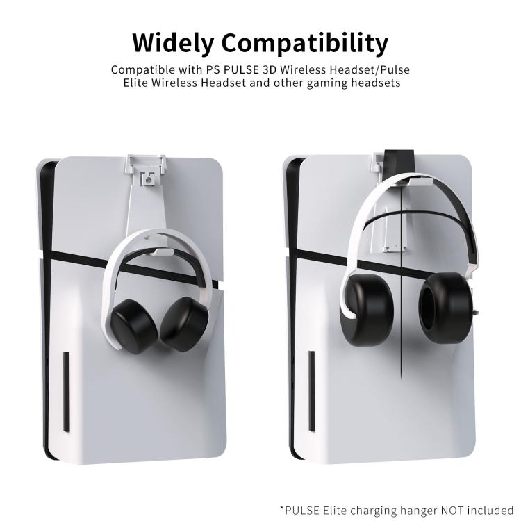 JYS Charging Display Station for PS5/PS5 Slim/PS Portal Dual Controller Dock with Cooling Fan & Headphone Hook(Black White) - Charger & Power by JYS | Online Shopping UK | buy2fix