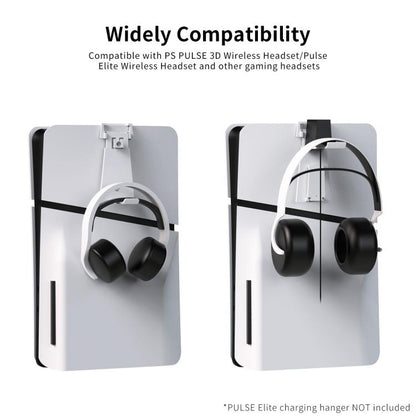 JYS Charging Display Station for PS5/PS5 Slim/PS Portal Dual Controller Dock with Cooling Fan & Headphone Hook(Black White) - Charger & Power by JYS | Online Shopping UK | buy2fix