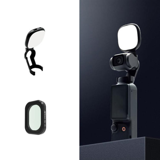 For DJI Osmo Pocket 3 JSR Fixed Frame Head Fill Light, Spec: With Black Soft 1/8 Filter