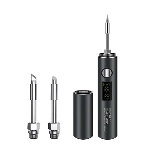 Mini USB Portable Wireless Digital Display Soldering Iron, Specification: Large 1400 mAh + Blade + Horseshoe Head - Electric Soldering Iron by buy2fix | Online Shopping UK | buy2fix