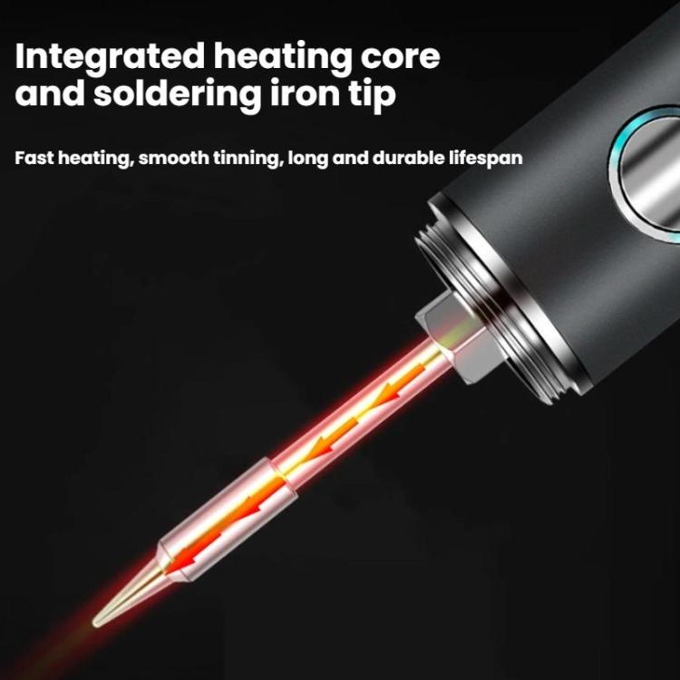 Mini USB Portable Wireless Digital Display Soldering Iron, Specification: Small 850 mAh + Blade + Horseshoe Head - Electric Soldering Iron by buy2fix | Online Shopping UK | buy2fix