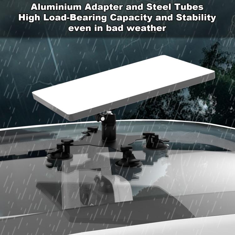 For Starlink Mini Magnetic Car Mount Suction Cup Bracket + Connection Block(Black) - Roof Racks by buy2fix | Online Shopping UK | buy2fix