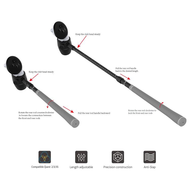 For Meta Quest 3S / 3 / 2 DOBE TY-3881 Handle Golf Club Universal Sports Club Grip - VR Accessories by buy2fix | Online Shopping UK | buy2fix