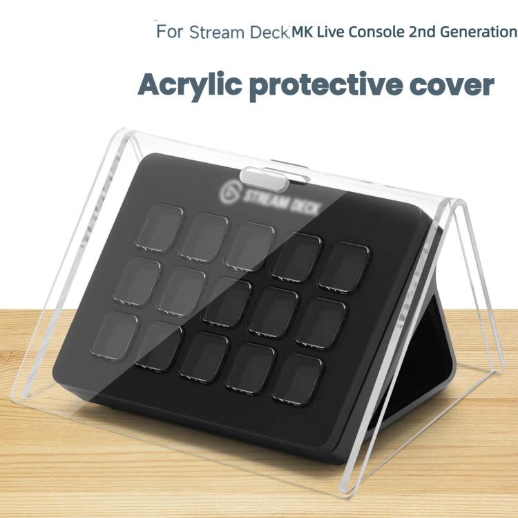For Elgato Stream Deck MK.2 Live Console Dustproof Acrylic Cover(Transparent) - Cover Case by buy2fix | Online Shopping UK | buy2fix