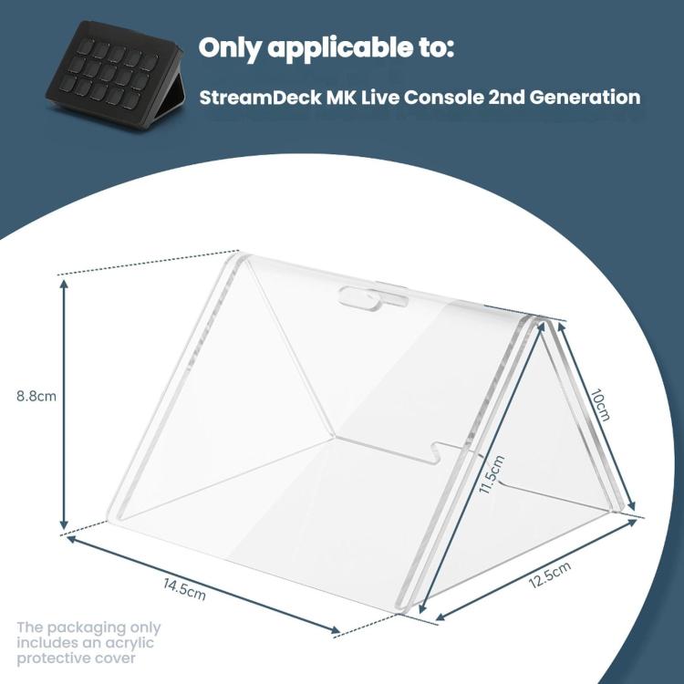 For Elgato Stream Deck MK.2 Live Console Dustproof Acrylic Cover(Transparent) - Cover Case by buy2fix | Online Shopping UK | buy2fix