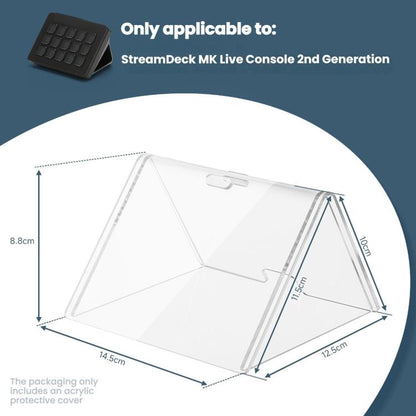 For Elgato Stream Deck MK.2 Live Console Dustproof Acrylic Cover(Transparent) - Cover Case by buy2fix | Online Shopping UK | buy2fix