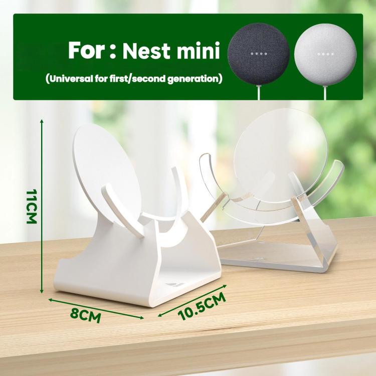 TXESIGN For Google Nest Mini Speaker Desktop Storage Upright Base Stand(Transparent) - Speaker Bracket by TXESIGN | Online Shopping UK | buy2fix