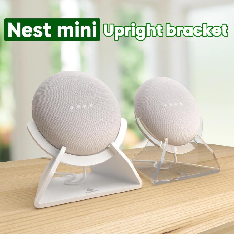 TXESIGN For Google Nest Mini Speaker Desktop Storage Upright Base Stand(Transparent) - Speaker Bracket by TXESIGN | Online Shopping UK | buy2fix